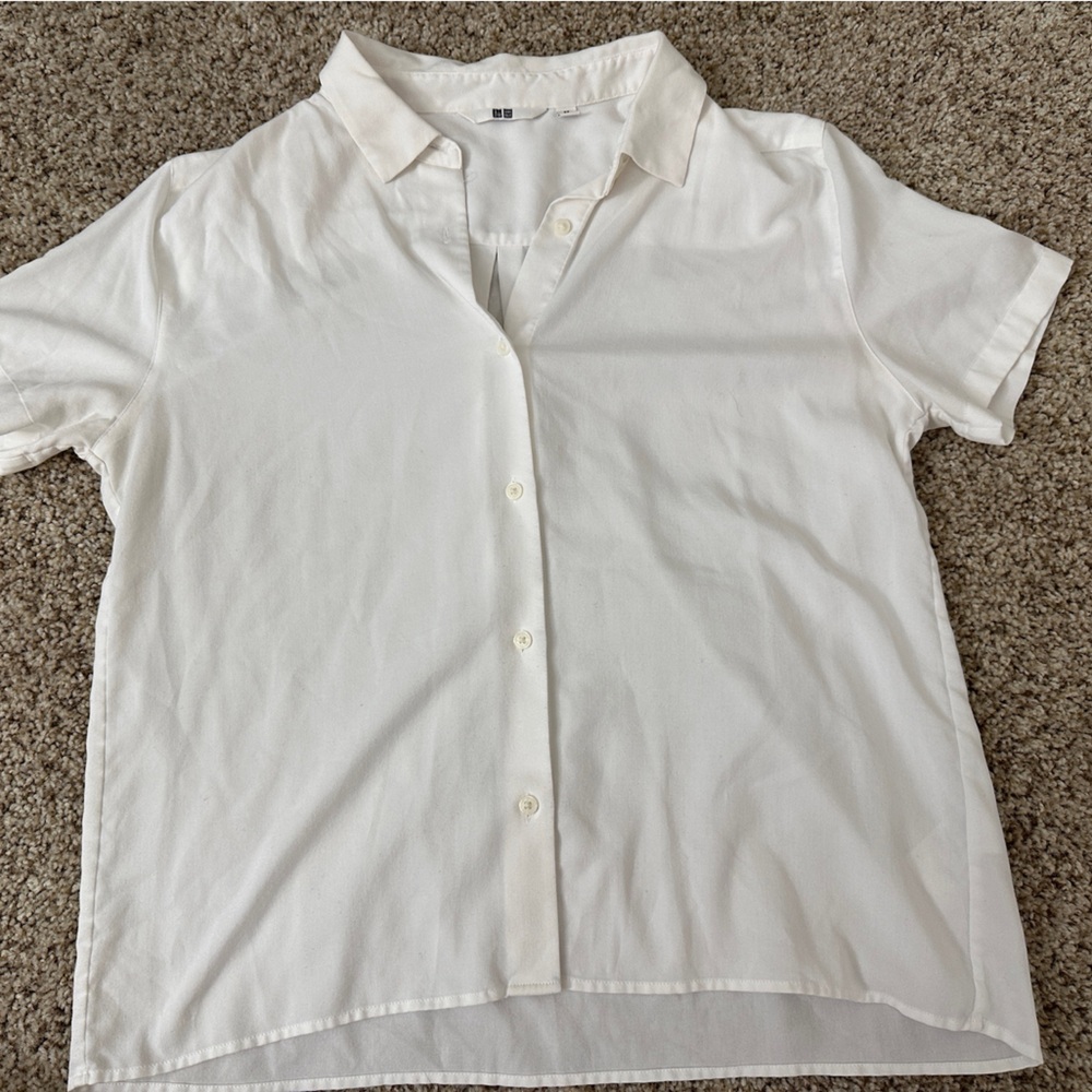 Uniqlo womens white blouse size XS